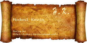 Hodosi Kevin névjegykártya